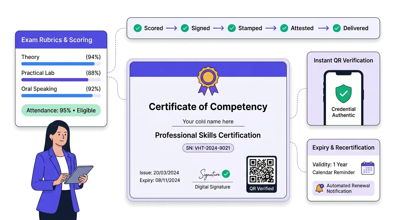 VheTM Attendance & Examination Qualification Report